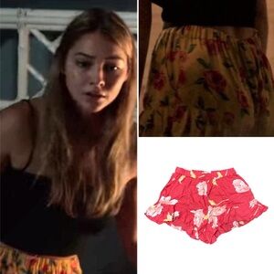 Billabong • Sun Skipper Floral Flutter Shorts Red M ASO Sarah Cameron